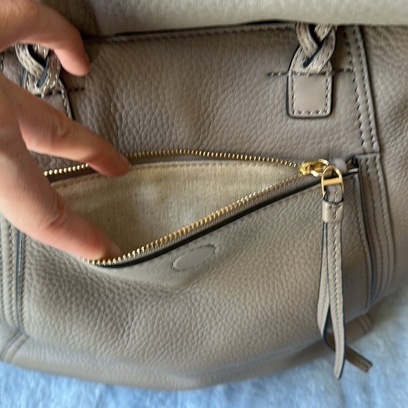Tory Burch Half-Moon Satchel - French Grey + dust bag - Picture 9 of 16